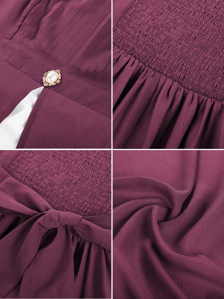 Scarlet Darkness Bridgeton Vintage Victoria Party Dress with Pockets