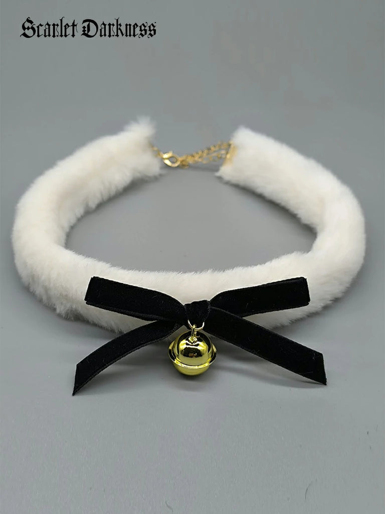 Scarlet Darkness NYE Red Velvet Cupcake Choker Necklace White