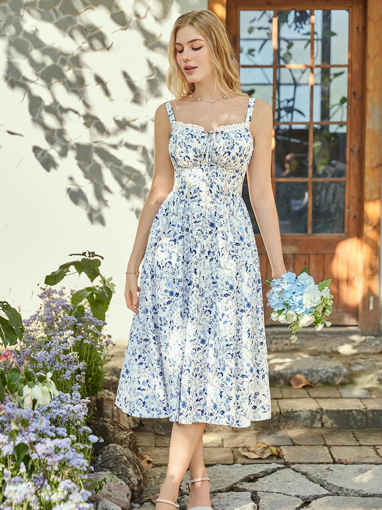 chinese dress ladies Lace Panel Corset Midi Dress – WeWoreWhat main image 1
