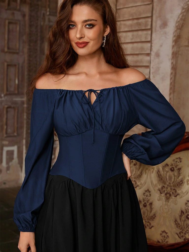 Scarlet Darkness Comfy Fairy Off Shoulder Boned Corset Tops