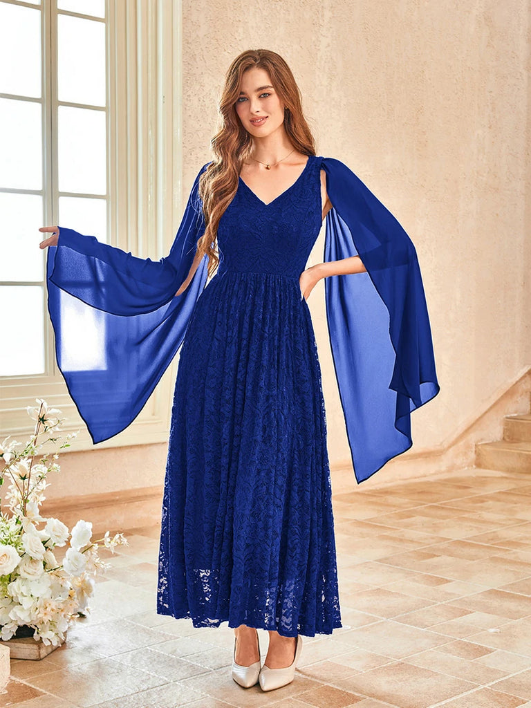 Scarlet Darkness VIctoria Gothic Chiffon Lace Slit Sleeve Party Dress