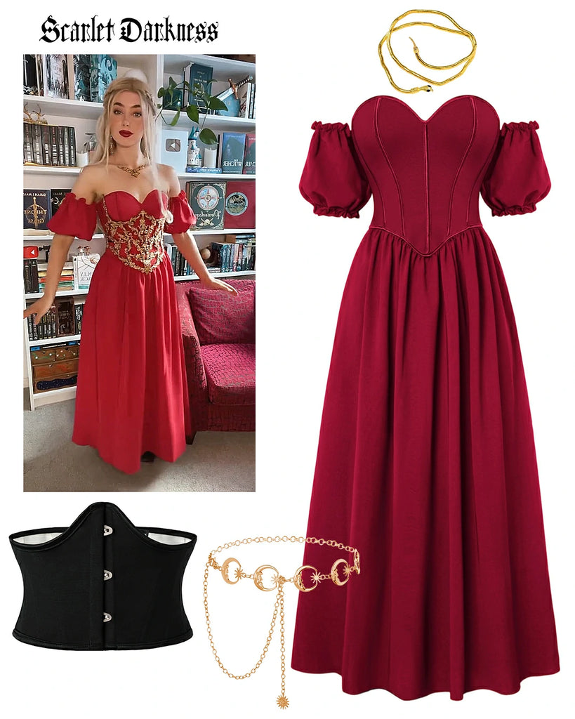 Scarlet Darkness Scarlet Darkness X ACOTAR OC Renaissance Costume