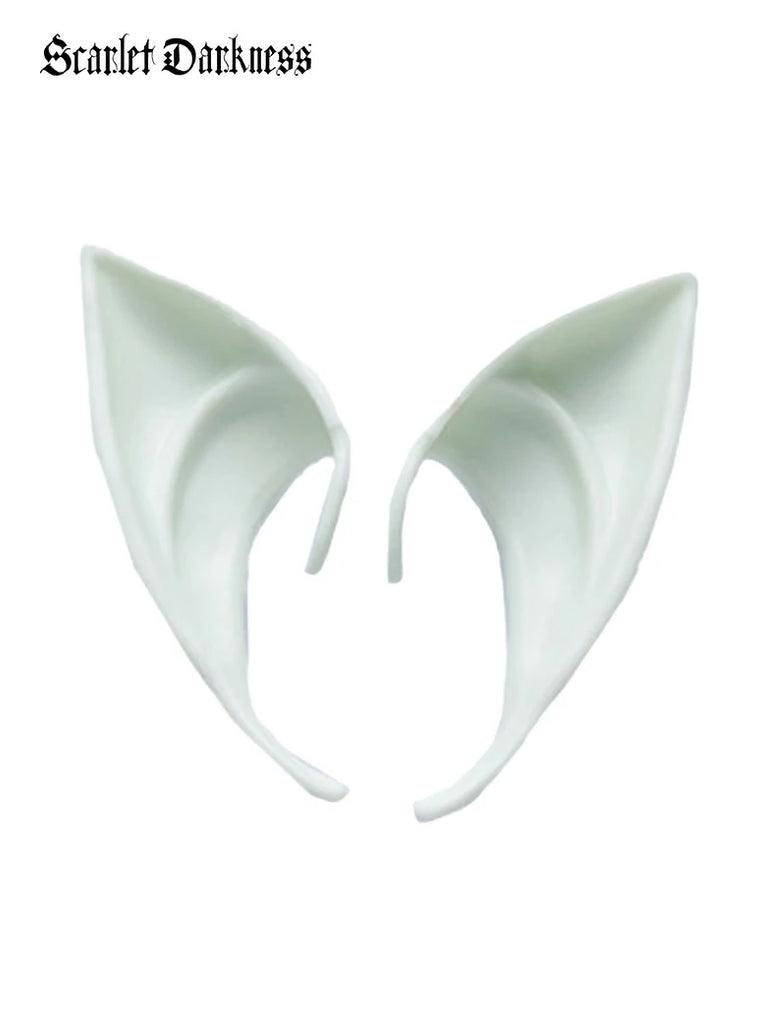 Scarlet Darkness Renaissance Festival Cosplay Accs-Latex Fairy Ears White 10 CM