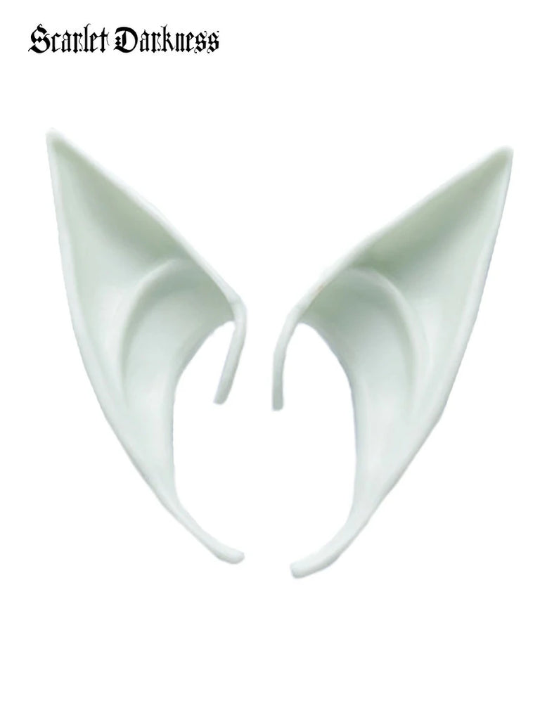 Scarlet Darkness Renaissance Festival Cosplay Accs-Latex Fairy Ears White 12 CM