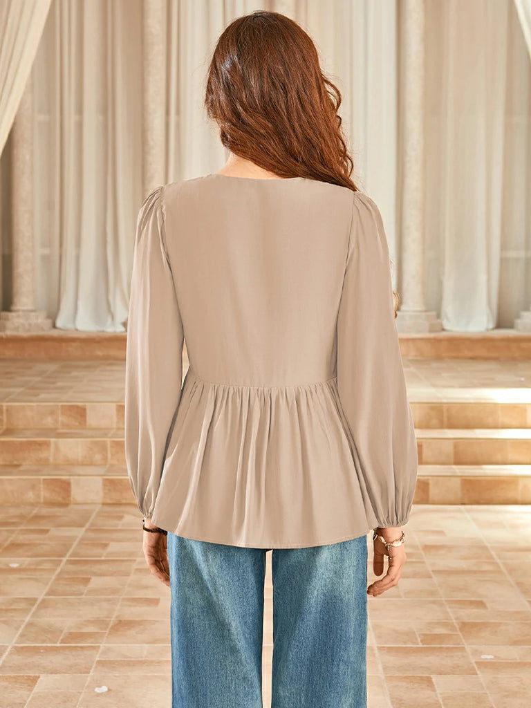 Scarlet Darkness Casual Renaissance Embroidered Long Sleeve Tops