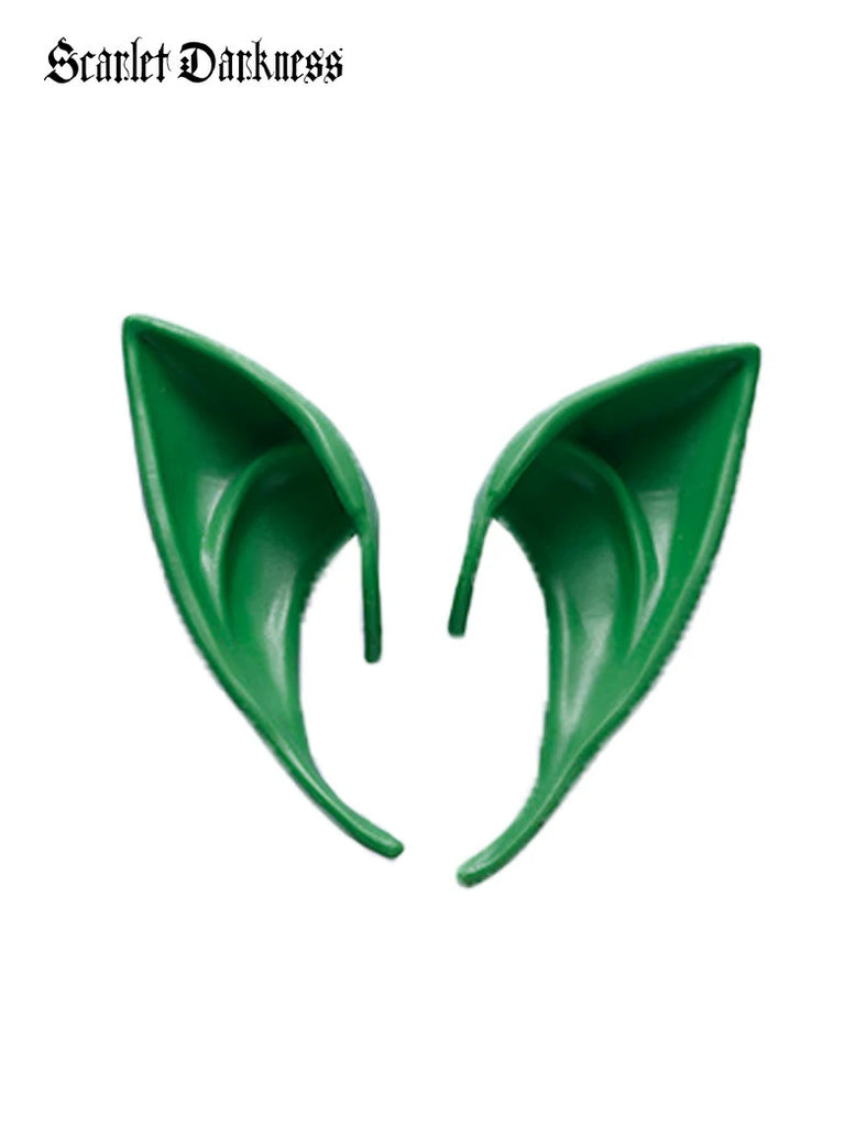 Scarlet Darkness Renaissance Festival Cosplay Accs-Latex Fairy Ears Green 10 CM