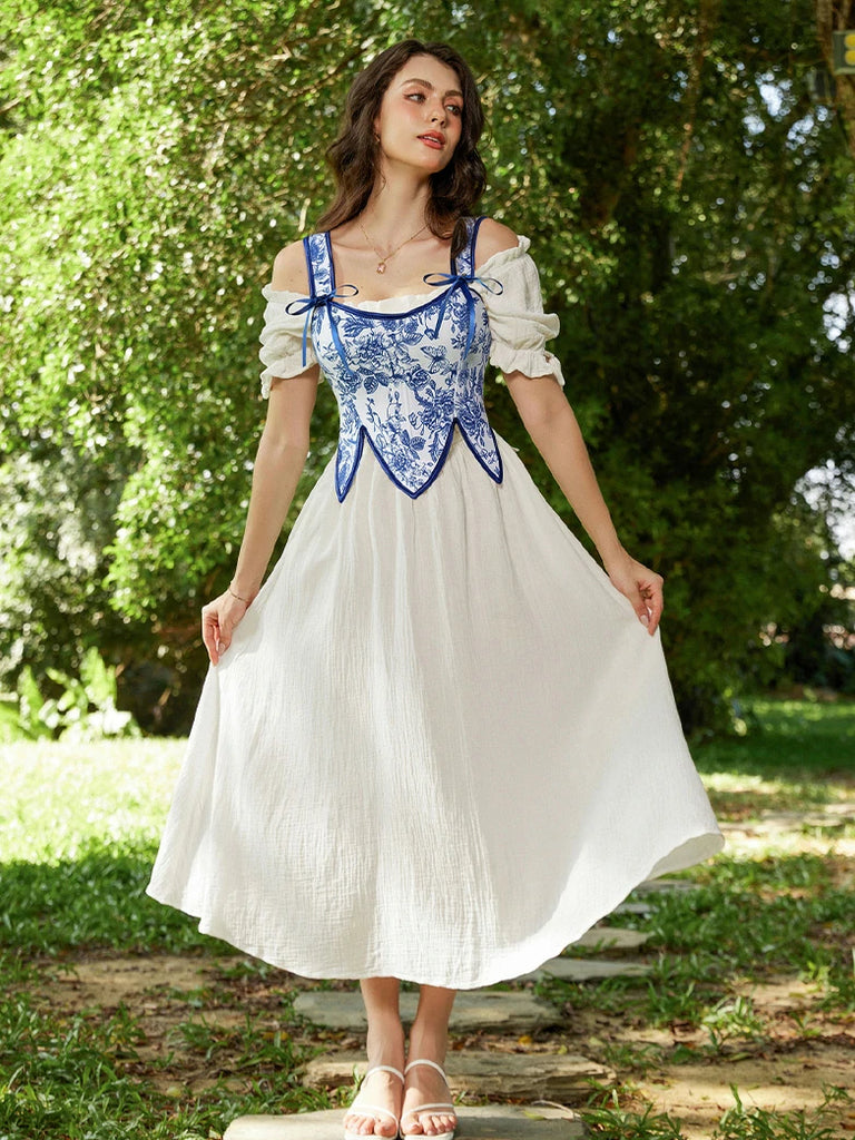 Scarlet Darkness Women Renaissance 15 Bones Petal Hem Corset Top