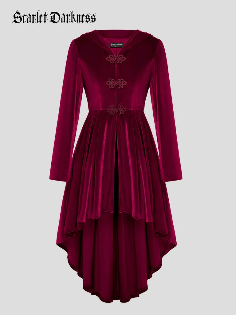 Scarlet Darkness Renaissance Festival Warrior Velvet Hooded Coat
