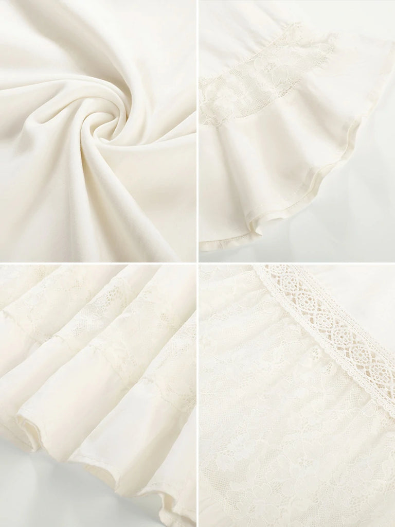 Scarlet Darkness Brown Renaissance Lace Hem Pockets Maxi Dress