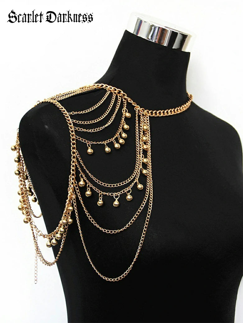 Scarlet Darkness Pirate Off Shoulder Body Chain