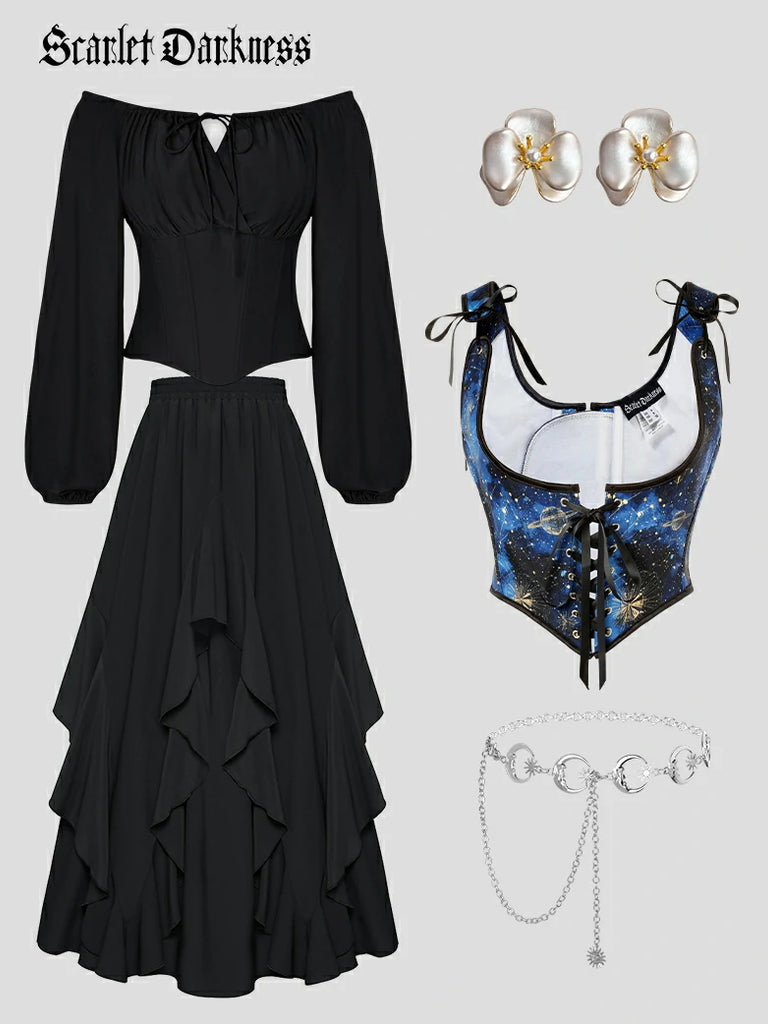 Scarlet Darkness Crimson Peak X Vampire Gothic Costume Scarlet Darkness Outfit 6