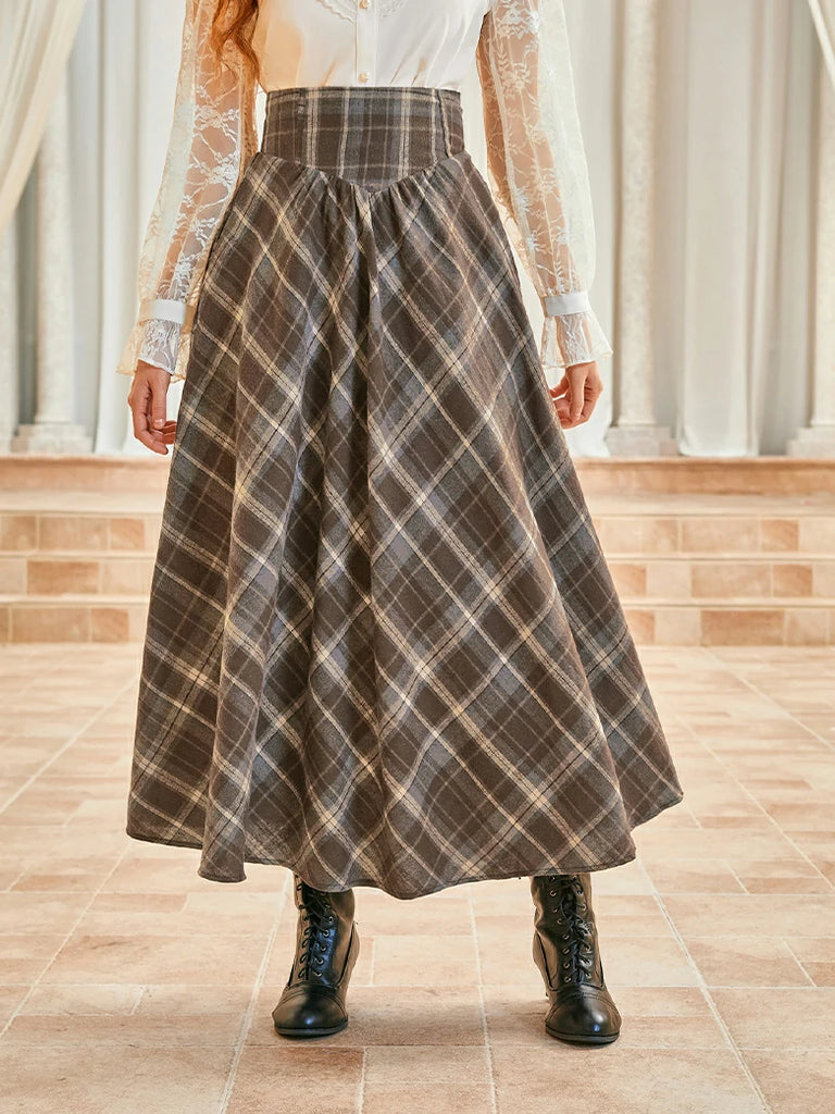 Scarlet Darkness Women 2025 Fall Maxi Skirt with Pockets