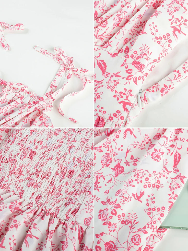 Scarlet Darkness Victoria Spring Ditsy Floral Fitted Dresses For Women