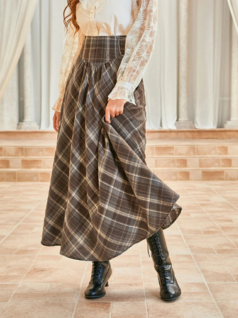 Scarlet Darkness Women 2025 Fall Maxi Skirt with Pockets