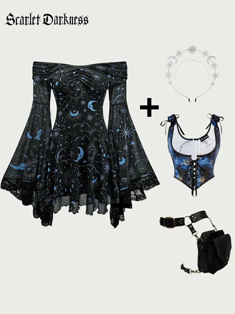 Scarlet Darkness Women’s Gothic Fantasy Witch Costume