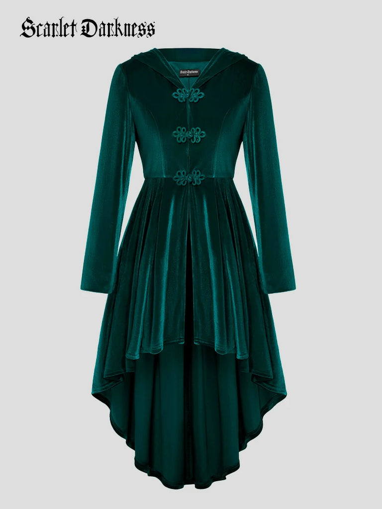 Scarlet Darkness Renaissance Festival Warrior Velvet Hooded Coat