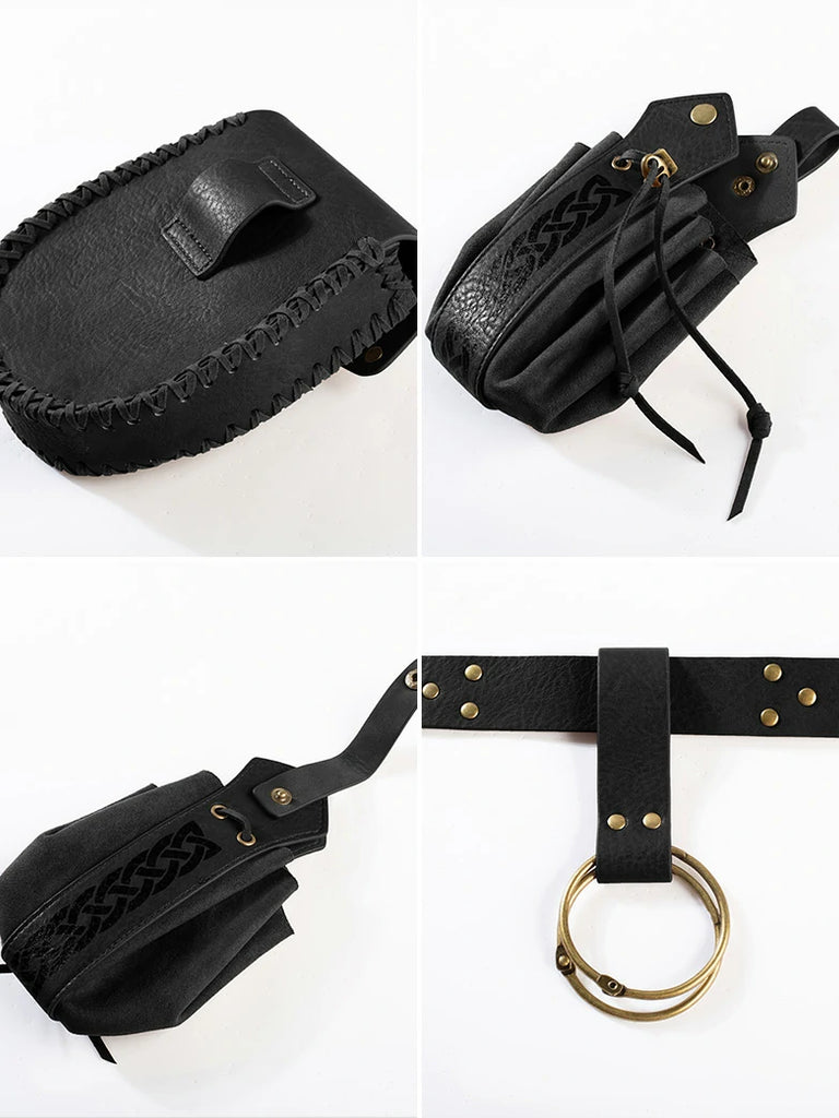 Scarlet Darkness 4 in 1 Practical Renaissance Waist Belt with Bag
