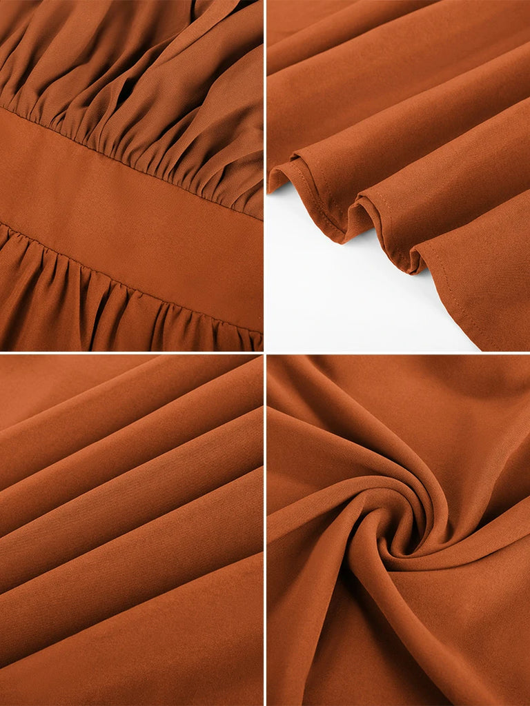 Scarlet Darkness Renaissance Whimsical Front Slit Maxi Pocket Dress