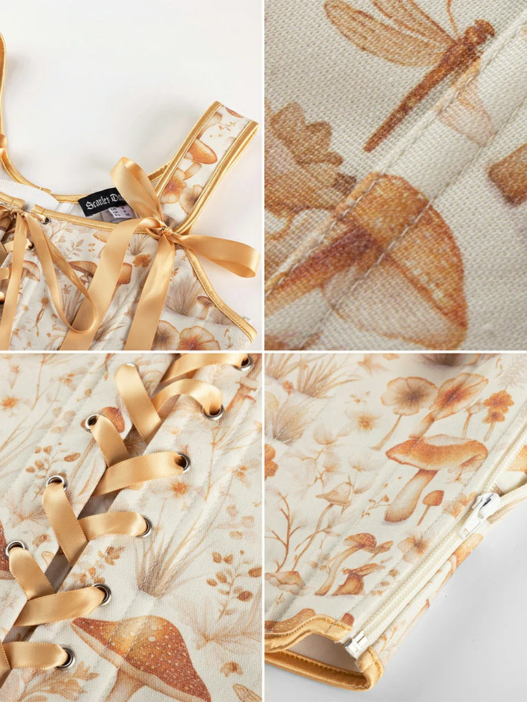 Scarlet Darkness 2026 Botanical Rebirth Renaissance Floral Boned Corset Top