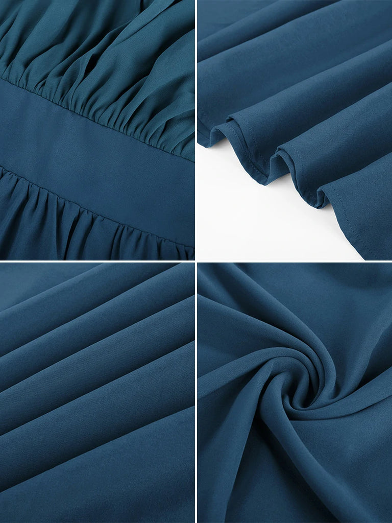 Scarlet Darkness Renaissance Whimsical Front Slit Maxi Pocket Dress