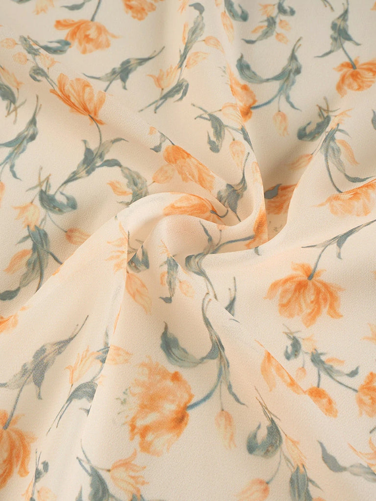 Scarlet Darkness Renaissance Chiffon Swing Maxi Skirt with Pockets