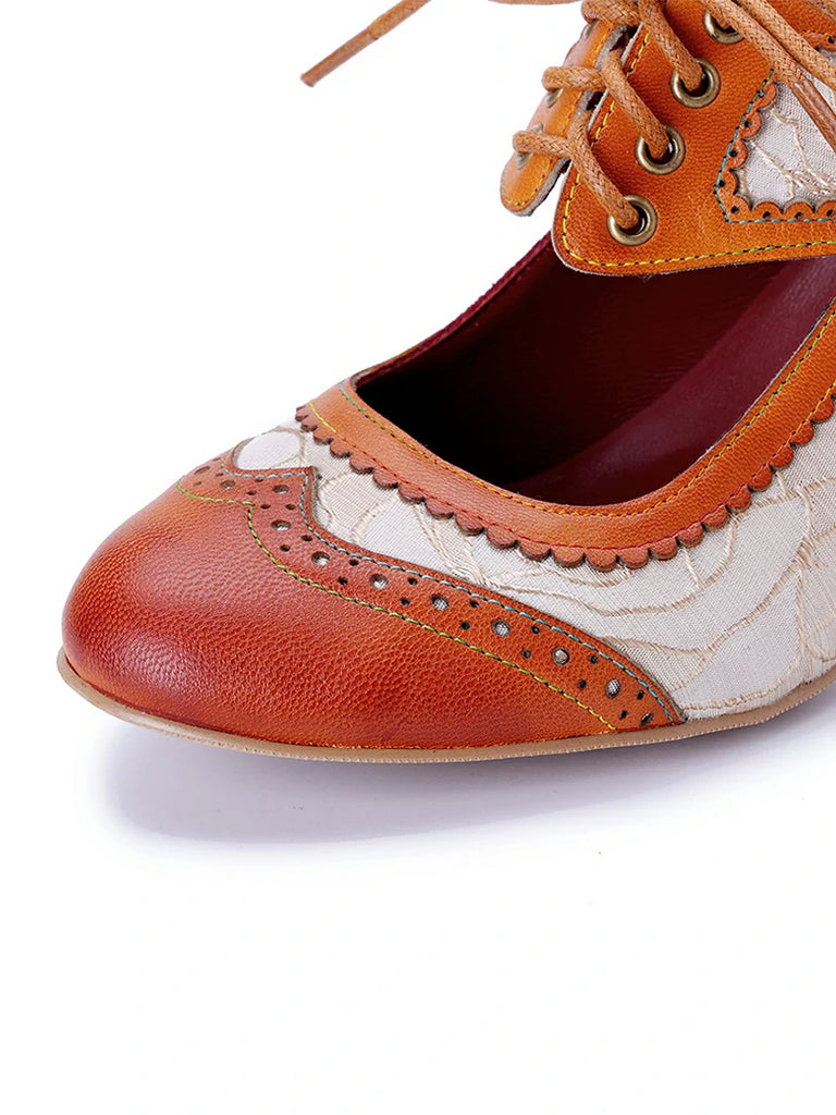 Scarlet Darkness Handcrafted Vintage Leather Mary Jane High Heels