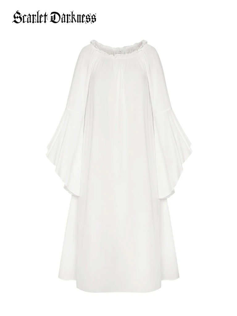 Scarlet Darkness Whimsical Fantasy Jacquard Fairy 2pcs Set Dress