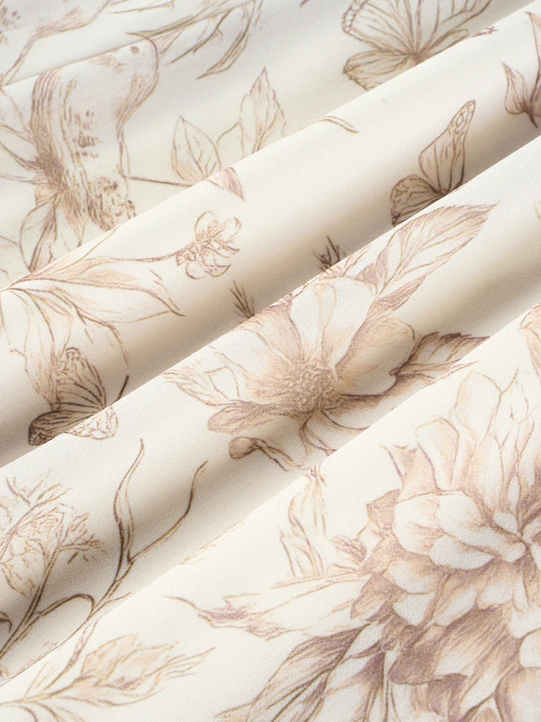 Scarlet Darkness Renaissance Chiffon Swing Maxi Skirt with Pockets