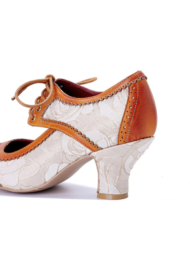 Scarlet Darkness Handcrafted Vintage Leather Mary Jane High Heels