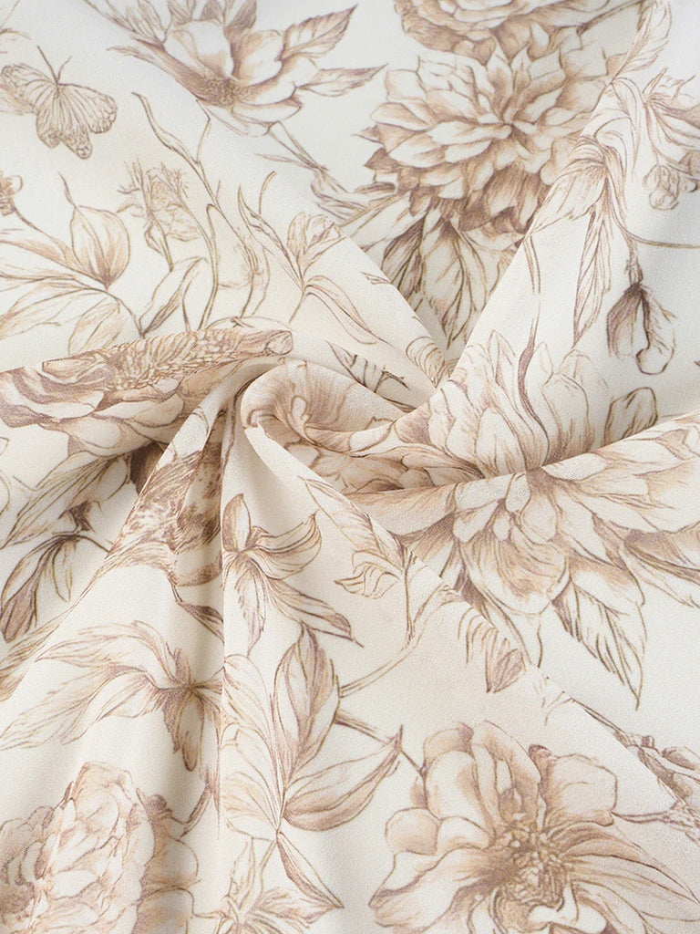 Scarlet Darkness Renaissance Chiffon Swing Maxi Skirt with Pockets