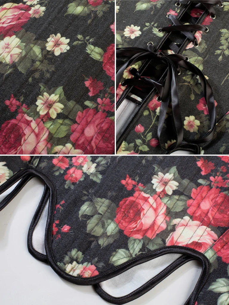 Scarlet Darkness Victorian Fairy Cottagecore Corset Lace-up Vest