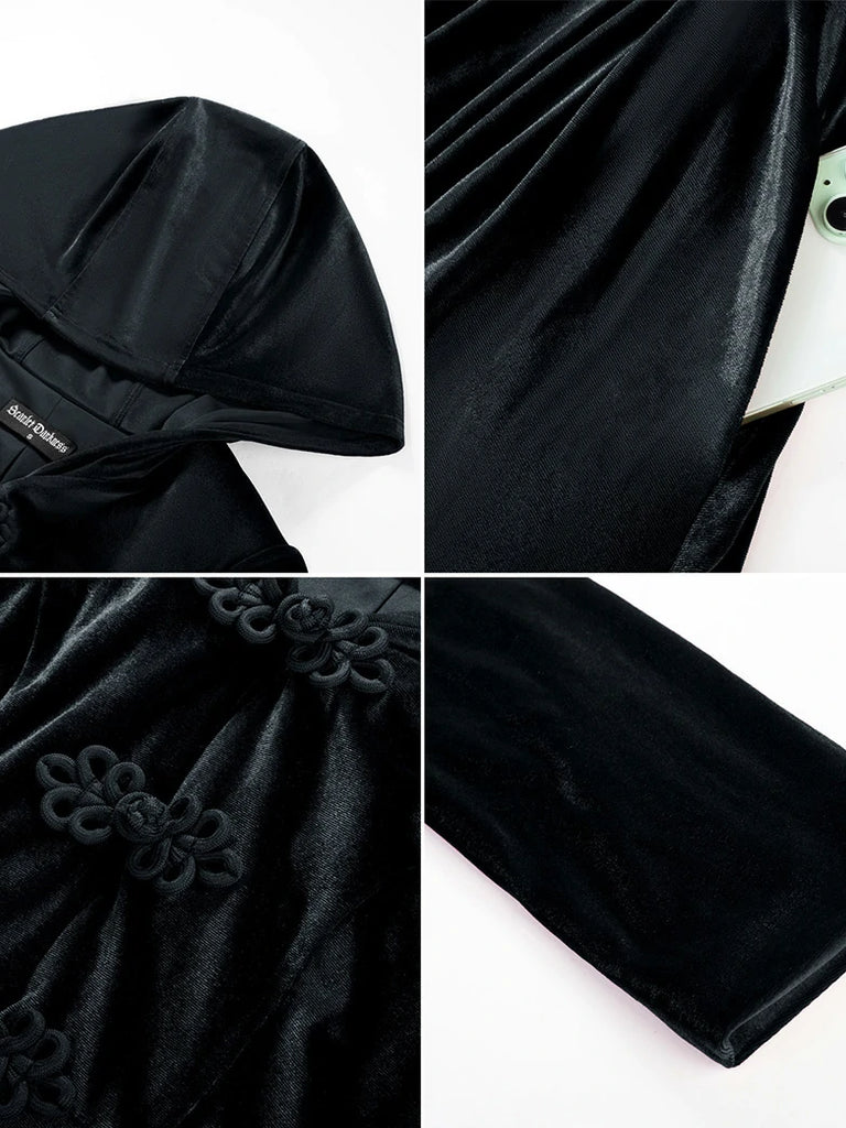 Scarlet Darkness Renaissance Festival Warrior Velvet Hooded Coat