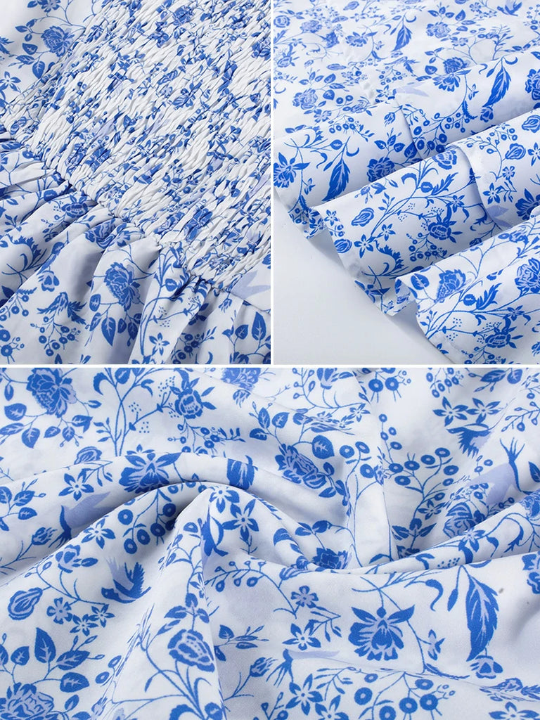 Scarlet Darkness Victoria Spring Ditsy Floral Fitted Dresses For Women