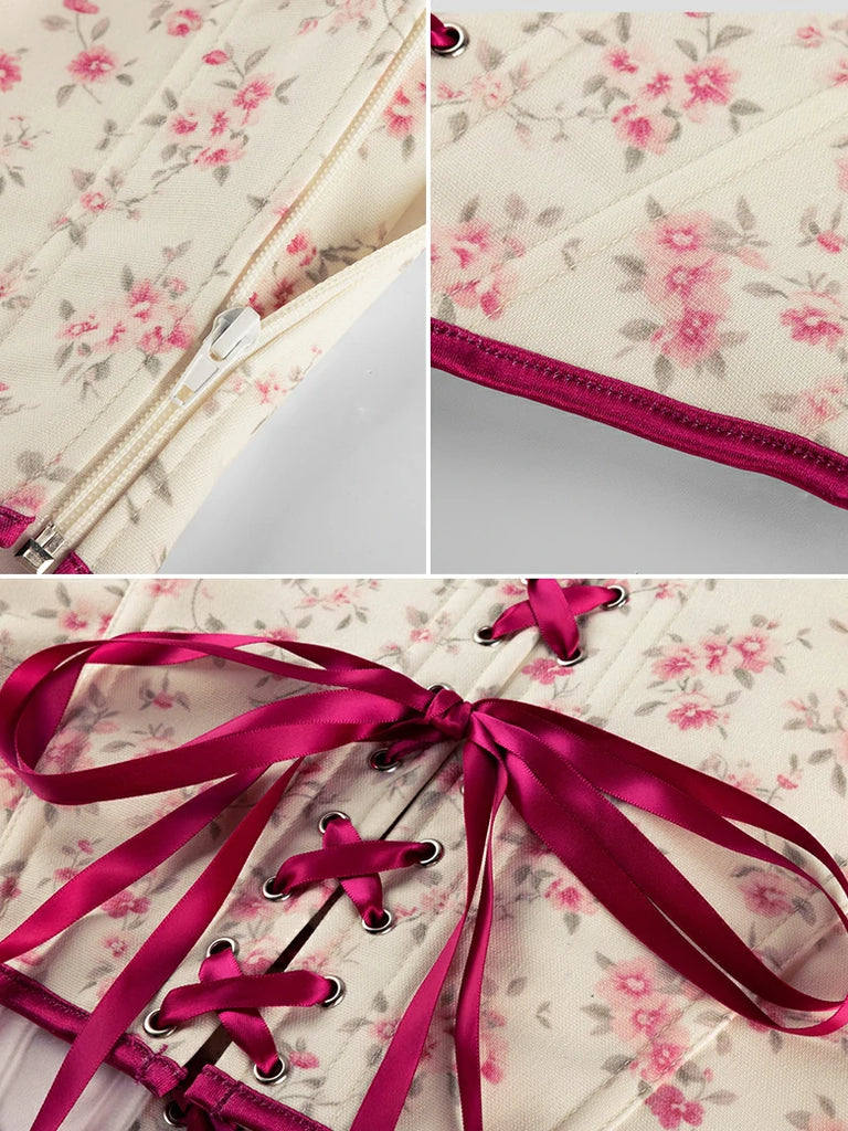 Scarlet Darkness 2026 Botanical Rebirth Renaissance Floral Boned Corset Top