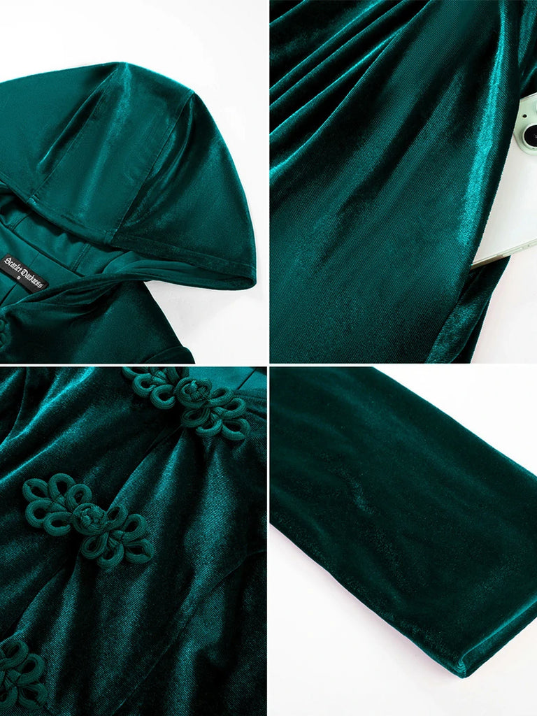 Scarlet Darkness Renaissance Festival Warrior Velvet Hooded Coat