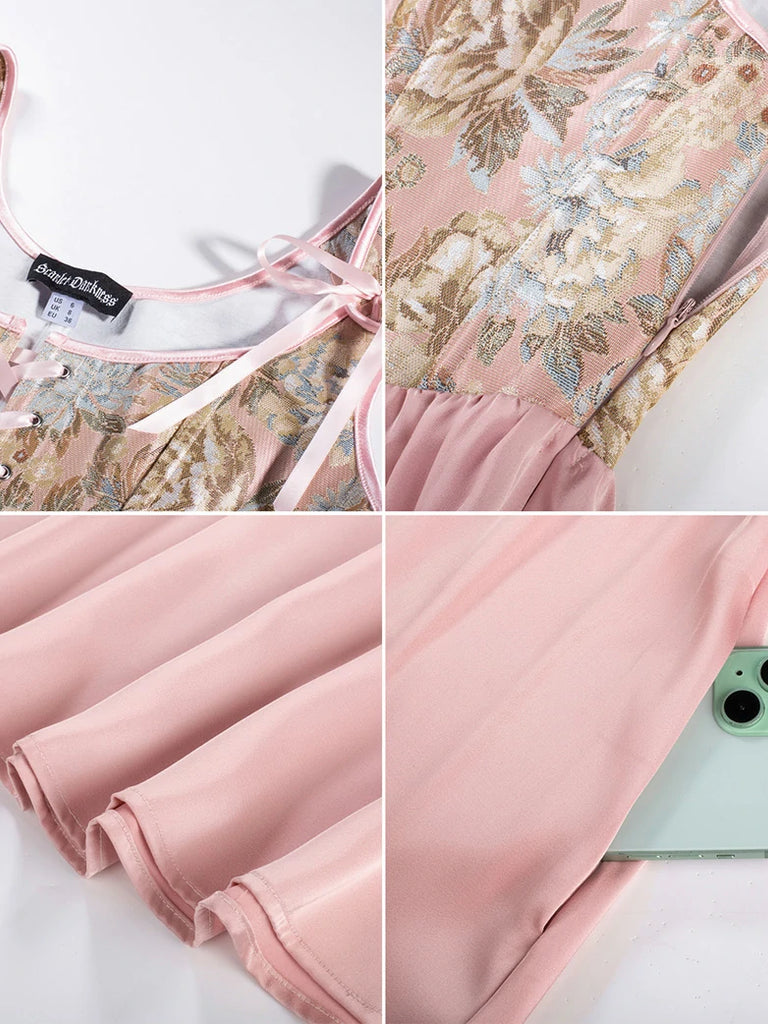 Scarlet Darkness Whimsical Fantasy Jacquard Fairy 2pcs Set Dress