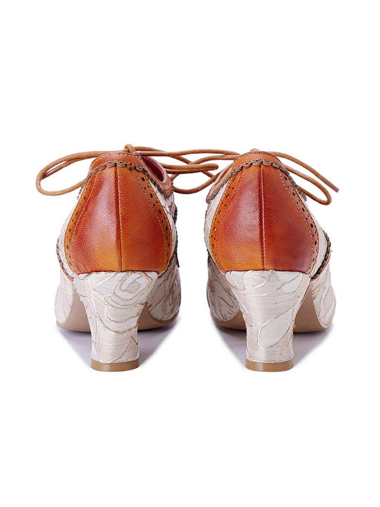 Scarlet Darkness Handcrafted Vintage Leather Mary Jane High Heels