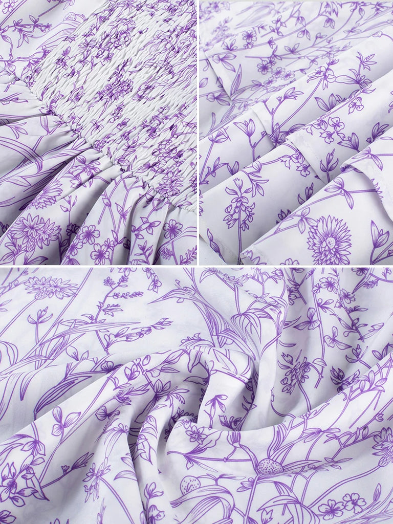 Scarlet Darkness Victoria Spring Ditsy Floral Fitted Dresses For Women