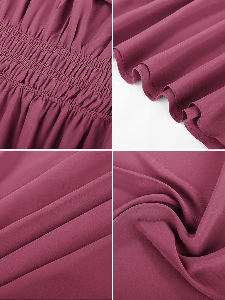 Scarlet Darkness Renaissance Fairy Slit Sleeve Draped Neck Pockets Dress