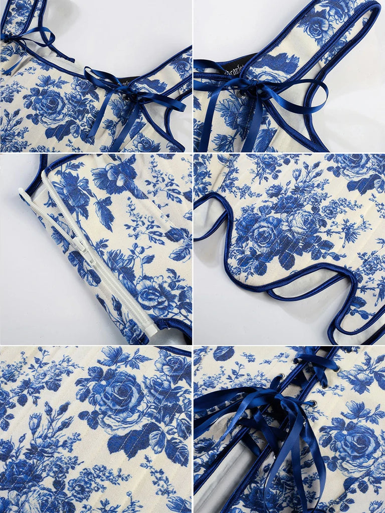 Scarlet Darkness Victorian Fairy Cottagecore Corset Lace-up Vest