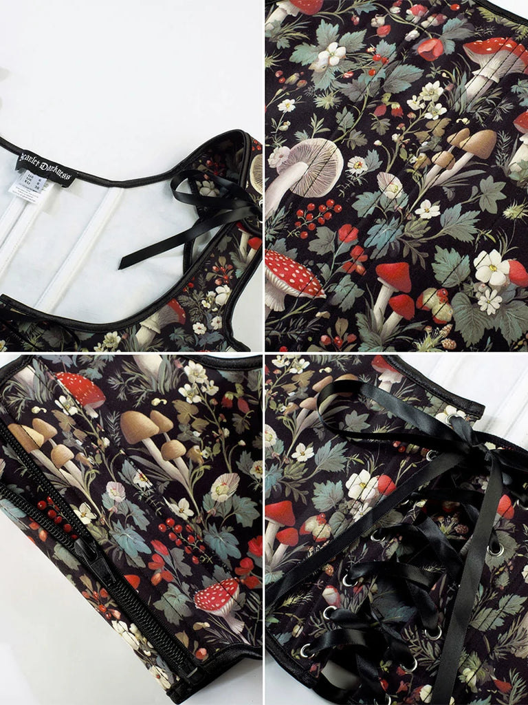 Scarlet Darkness Under Bust Bustier Waist Corset with 11 Bones