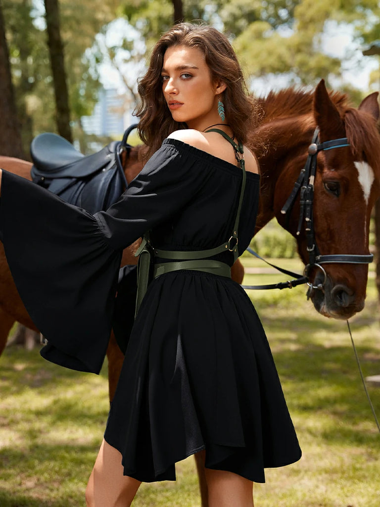 Scarlet Darkness Renaissance Festival Body Harness Belt with Bag