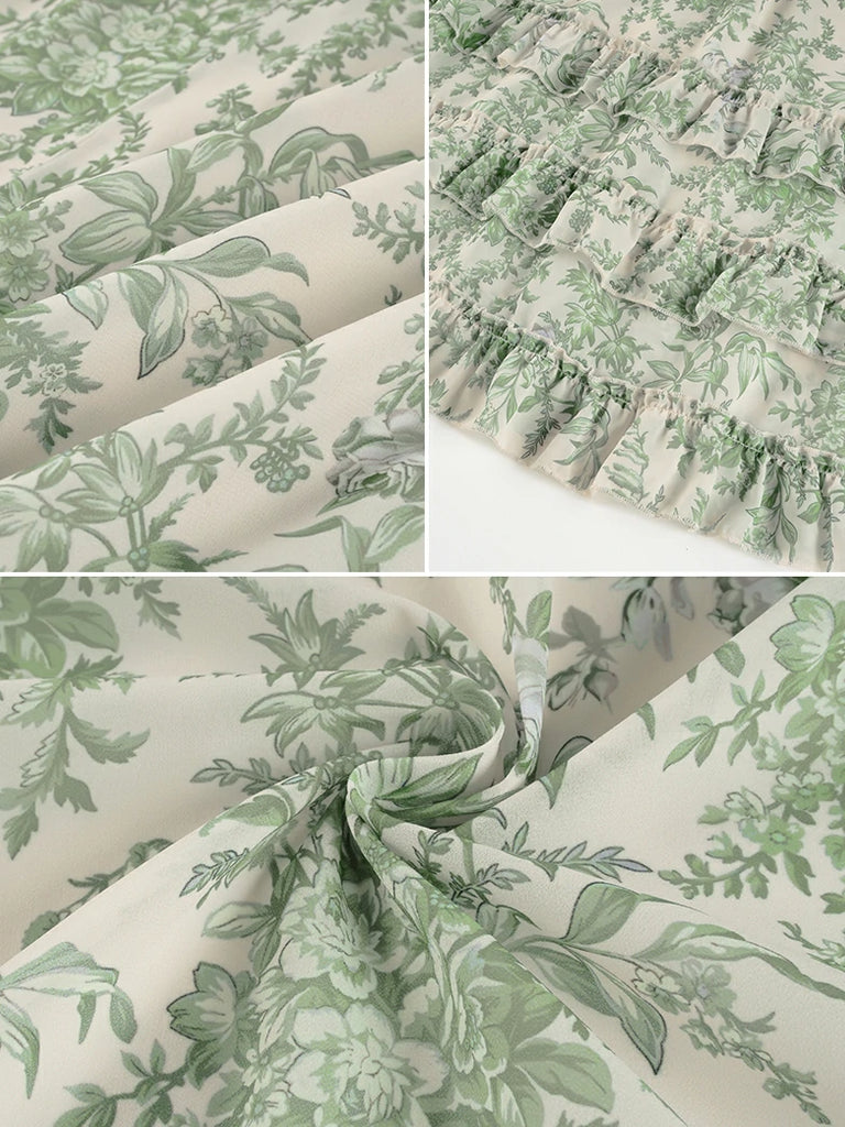 Scarlet Darkness Renaissance Chiffon Swing Maxi Skirt with Pockets