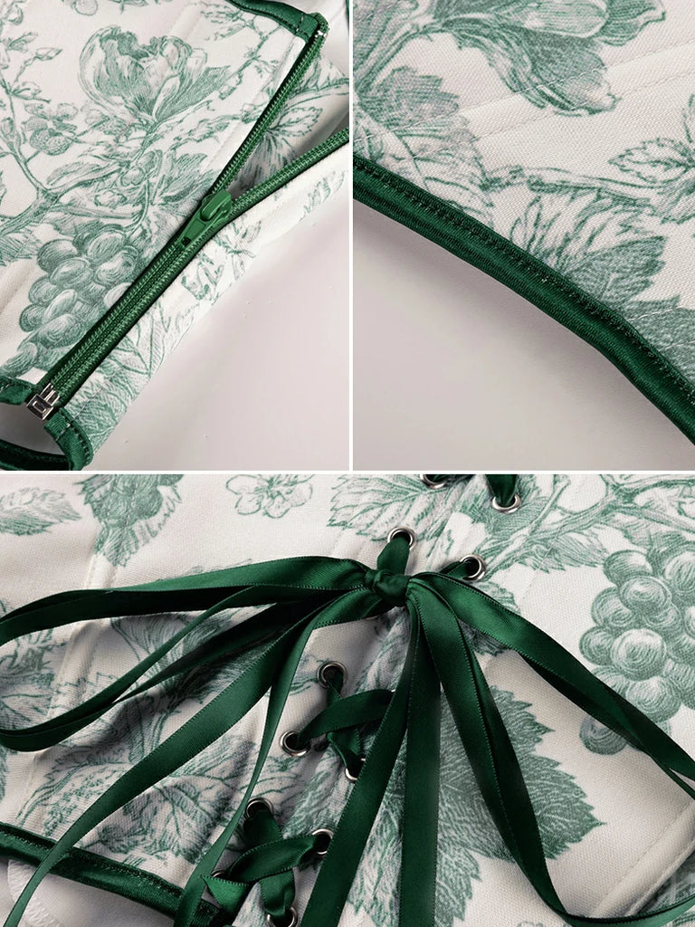 Scarlet Darkness 2026 Botanical Rebirth Renaissance Floral Boned Corset Top