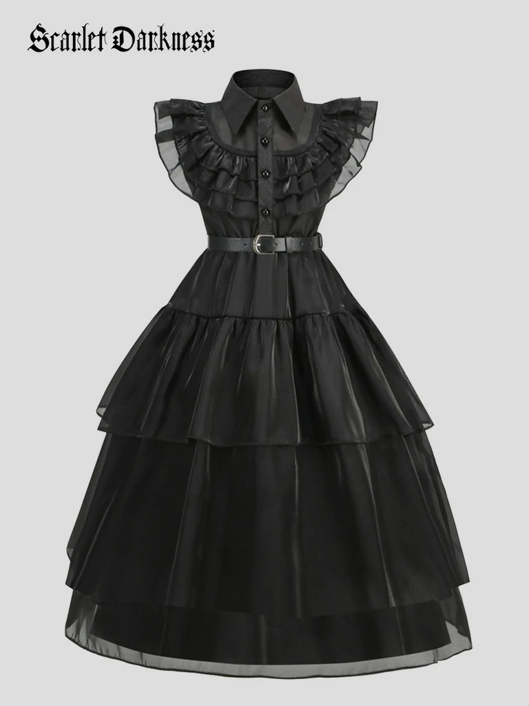 Scarlet Darkness Scarlet Darkness x Adams Wednesday Girls Dress