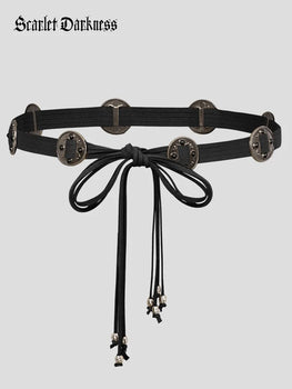 Renaissance Metal Decorated Tassel Waist Belt Free Size