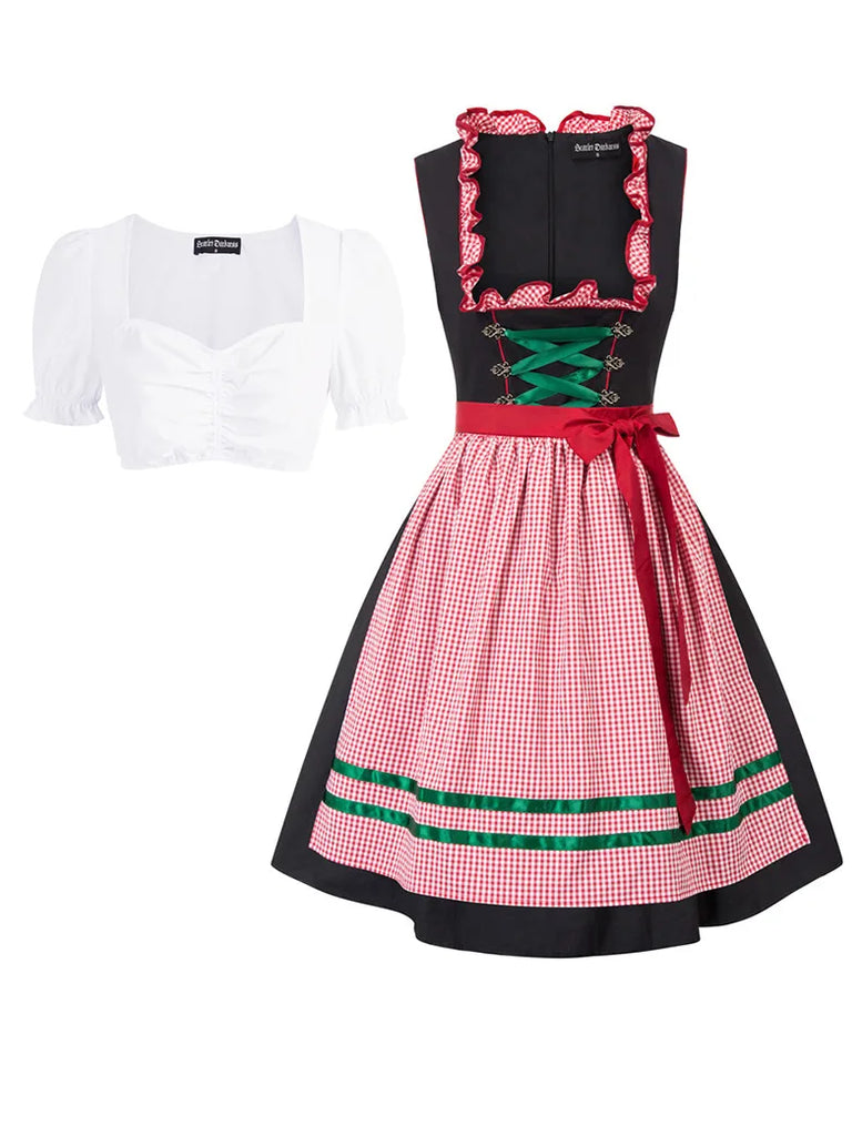 Women Costumes For German Bavarian Oktoberfest 3pc-Set SCARLET DARKNESS