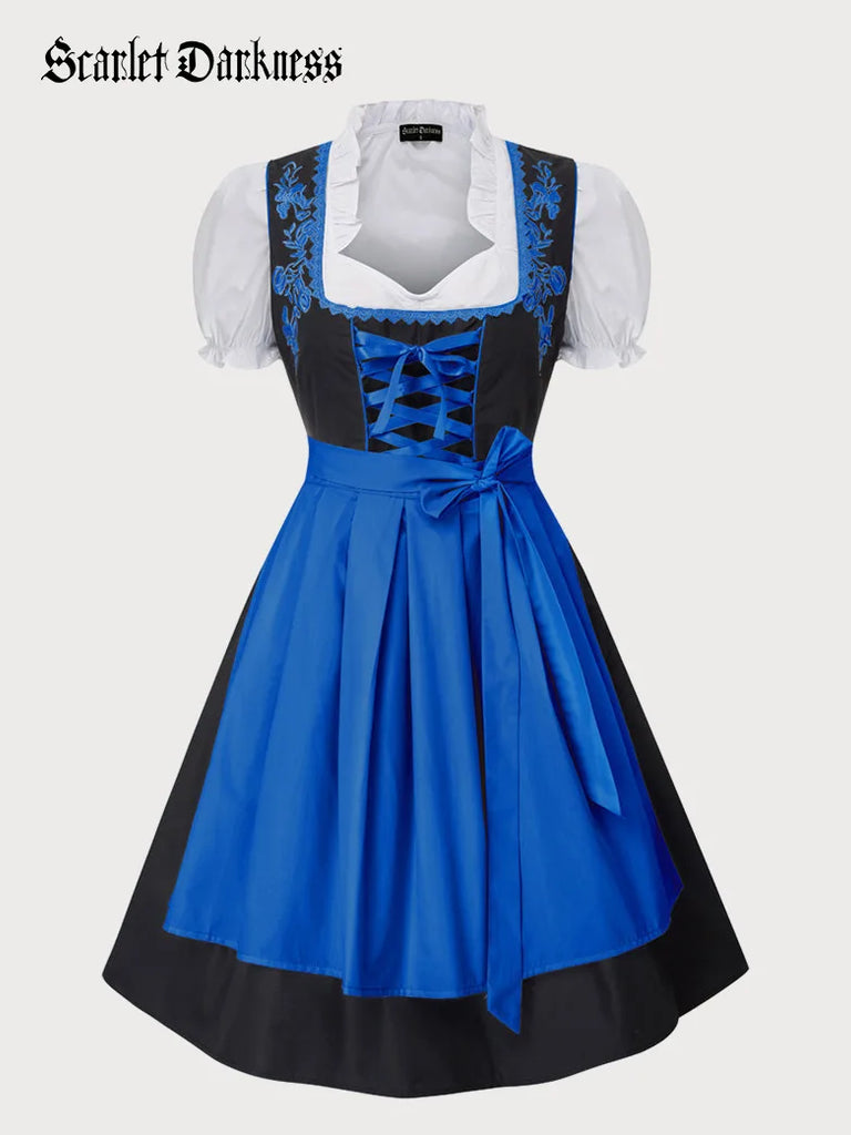 German Bavarian Oktoberfest Costumes Carnival Dress SCARLET DARKNESS