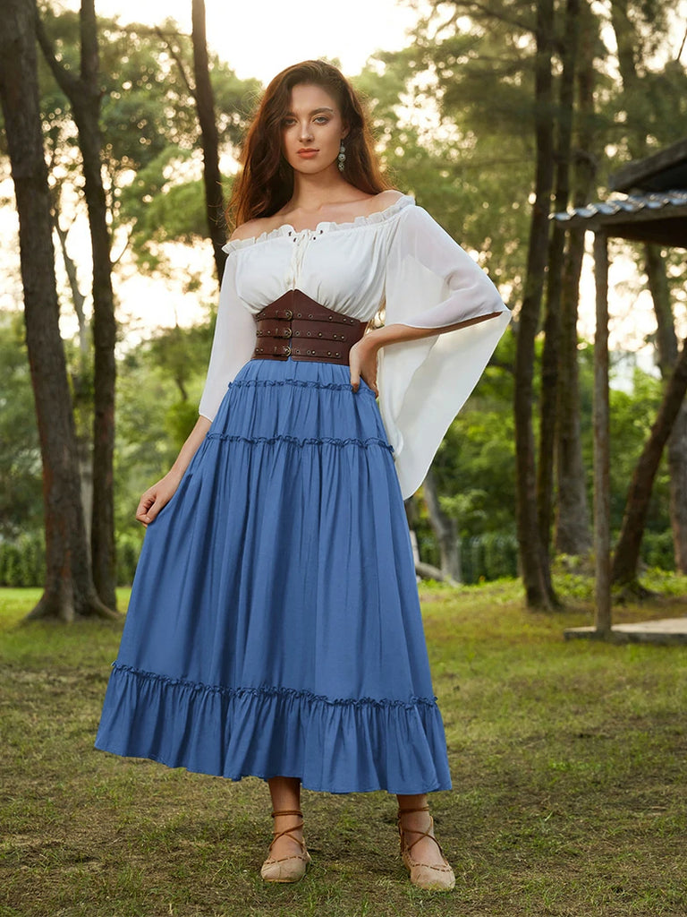 Scarlet Darkness Prairie Renaissance Layered and Versatile Pocket Skirt