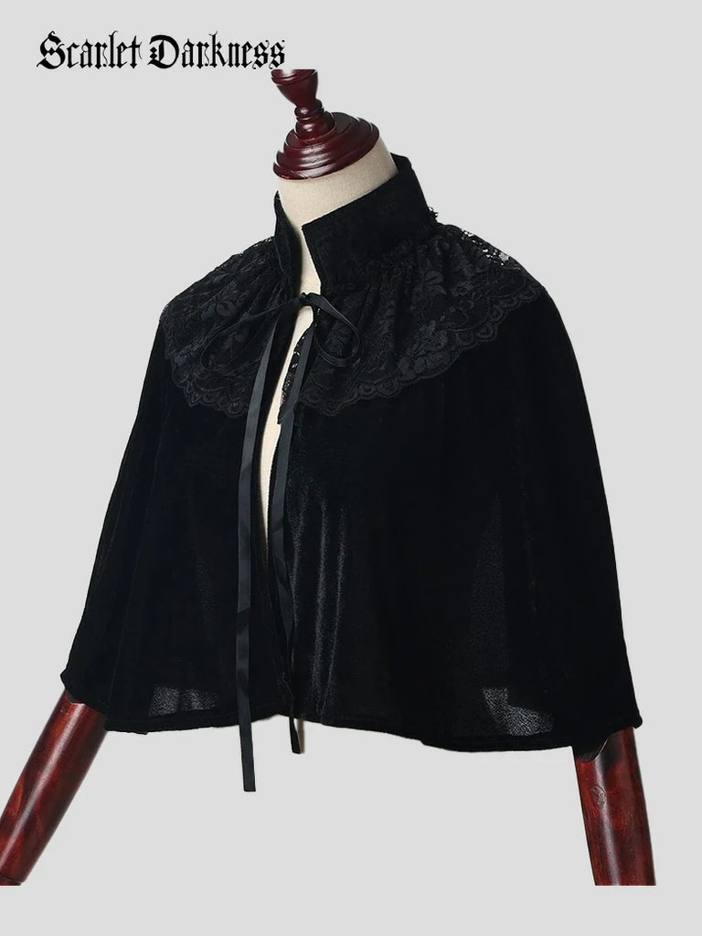 Scarlet Darkness Women's Romantic Victorian Gothic Cape Cloak